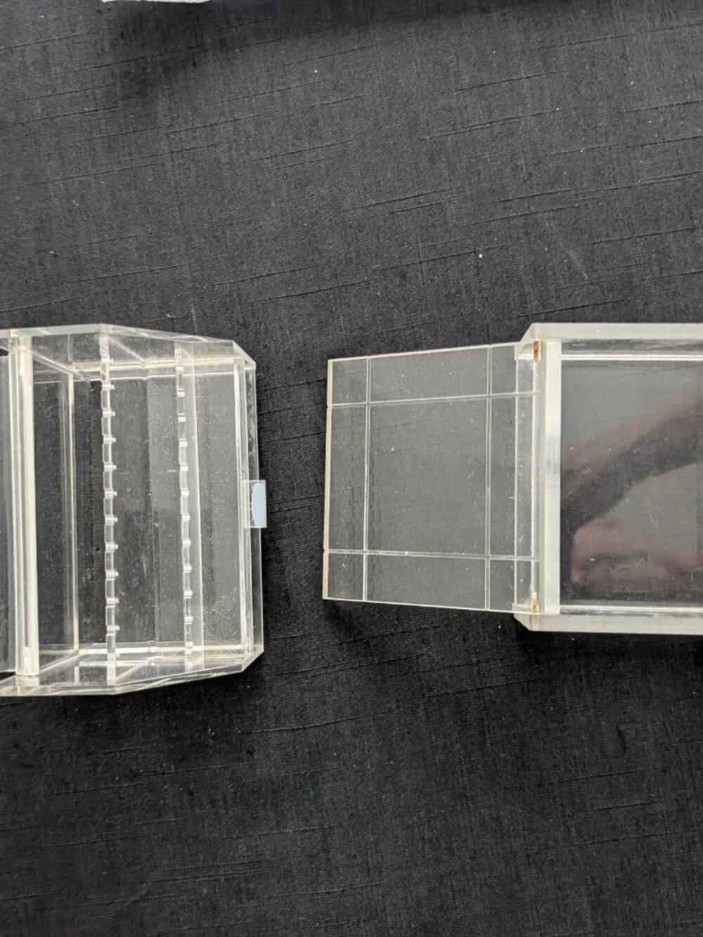 Vintage Clear acrylic jewelry boxes